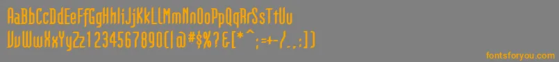 GothikkaBoldフォントについての詳細 フォントGothikkaBold – オレンジの文字は灰色の背景にあります。
