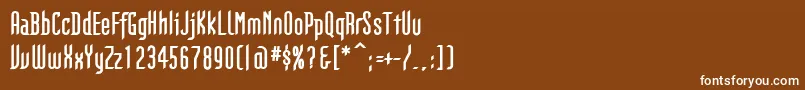GothikkaBold Font – White Fonts on Brown Background