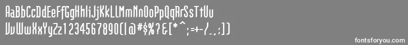 フォントGothikkaBold – 灰色の背景に白い文字