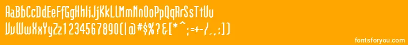 GothikkaBold Font – White Fonts on Orange Background