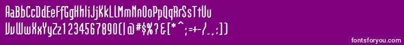 GothikkaBold Font – White Fonts on Purple Background