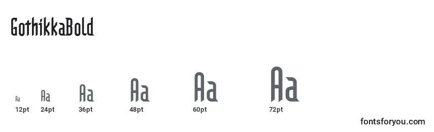 GothikkaBold Font Sizes