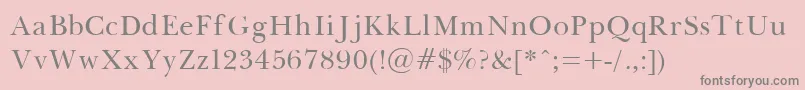 Baskerville Font – Gray Fonts on Pink Background