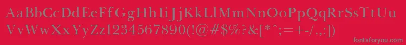 fuente Baskerville – Fuentes Grises Sobre Fondo Rojo