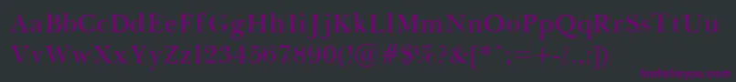 Baskerville Font – Purple Fonts on Black Background