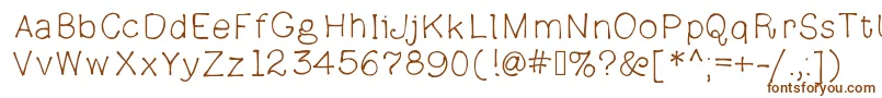 Parsniptime-Schriftart – Braune Schriften auf weißem Hintergrund