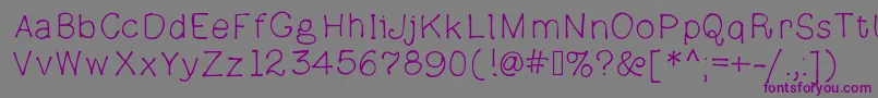 Parsniptime-fontti – violetit fontit harmaalla taustalla