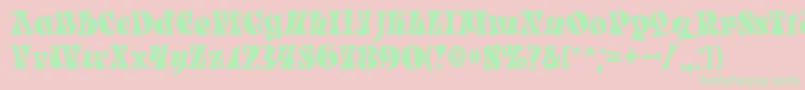 Spacearella Font – Green Fonts on Pink Background