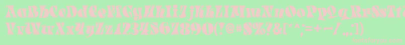 Spacearella Font – Pink Fonts on Green Background