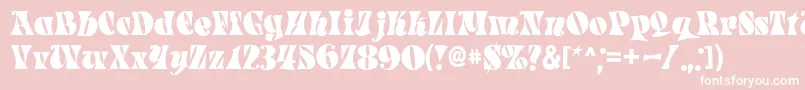 Spacearella Font – White Fonts on Pink Background