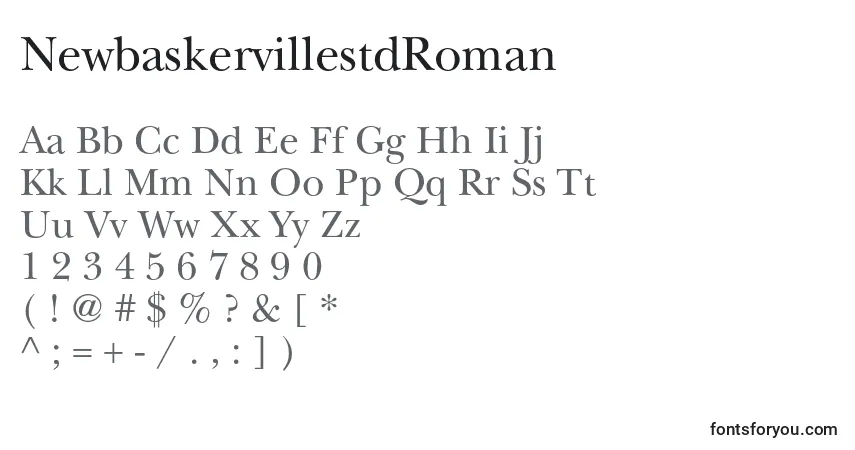 Шрифт NewbaskervillestdRoman – алфавит, цифры, специальные символы