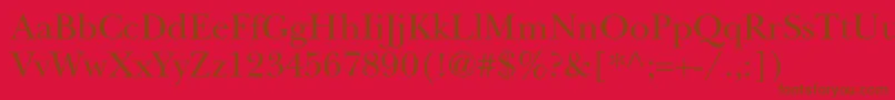 NewbaskervillestdRoman Font – Brown Fonts on Red Background