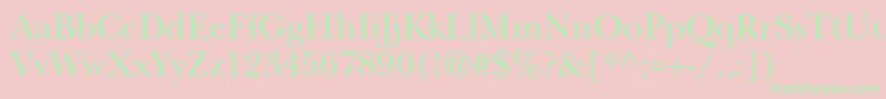 NewbaskervillestdRoman Font – Green Fonts on Pink Background