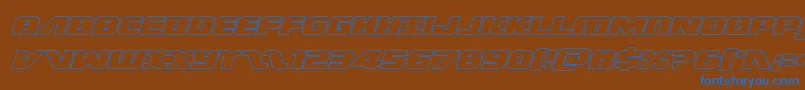 Шрифт Federalescortoutital – синие шрифты на коричневом фоне