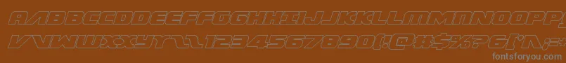 Шрифт Federalescortoutital – серые шрифты на коричневом фоне