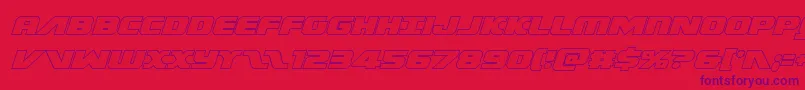 Federalescortoutital Font – Purple Fonts on Red Background