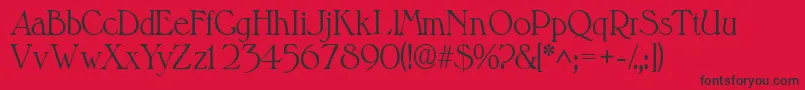 Valitlightssk Font – Black Fonts on Red Background