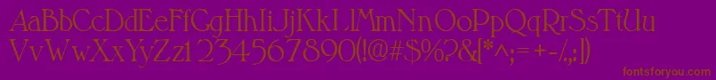 Valitlightssk Font – Brown Fonts on Purple Background