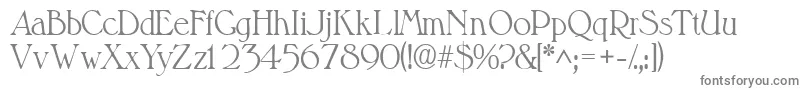 Valitlightssk-fontti – harmaat kirjasimet valkoisella taustalla