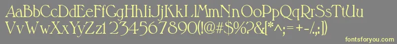 Valitlightssk Font – Yellow Fonts on Gray Background