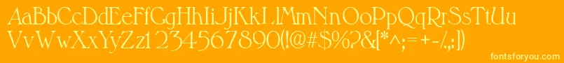 Valitlightssk Font – Yellow Fonts on Orange Background