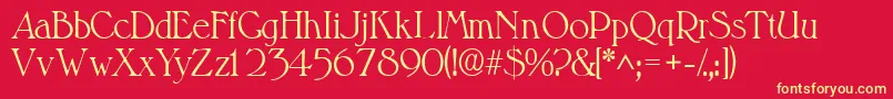 Valitlightssk Font – Yellow Fonts on Red Background