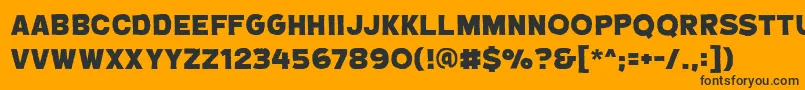 CryptcreepbbHeavy-Schriftart – Schwarze Schriften auf orangefarbenem Hintergrund