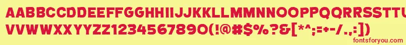 CryptcreepbbHeavy Font – Red Fonts on Yellow Background
