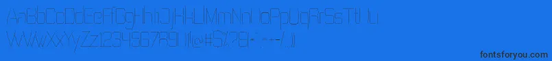 NonLicensedTevegraphyLight Font – Black Fonts on Blue Background