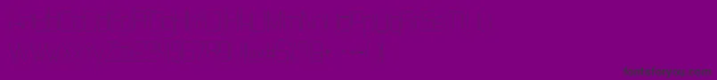 フォントNonLicensedTevegraphyLight – 紫の背景に黒い文字