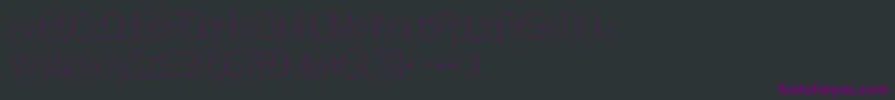 NonLicensedTevegraphyLight Font – Purple Fonts on Black Background