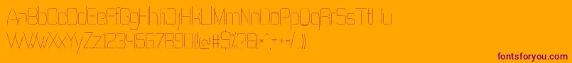 NonLicensedTevegraphyLight Font – Purple Fonts on Orange Background