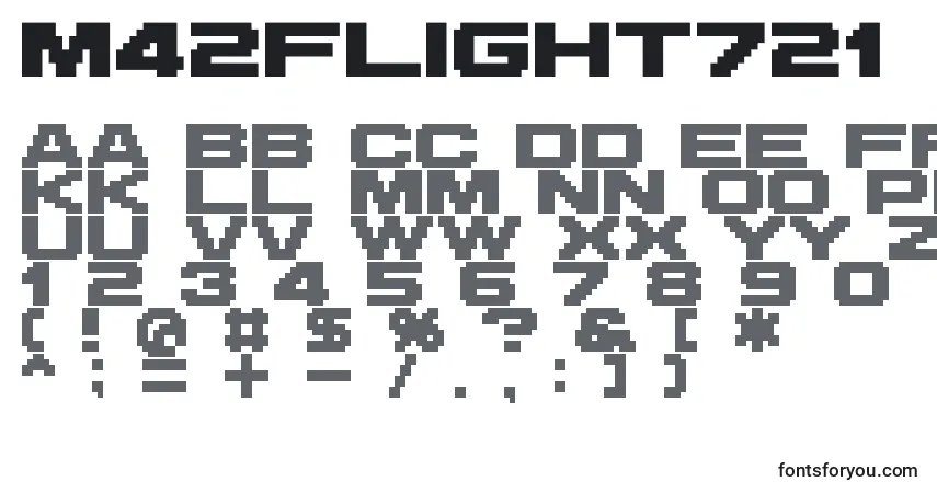 Schriftart M42Flight721 – Alphabet, Zahlen, spezielle Symbole