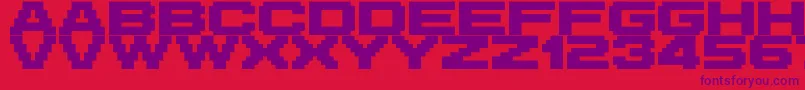 M42Flight721 Font – Purple Fonts on Red Background