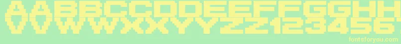 M42Flight721 Font – Yellow Fonts on Green Background