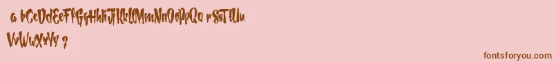Paunchydemoversion Font – Brown Fonts on Pink Background