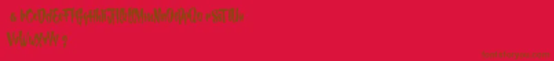 Paunchydemoversion Font – Brown Fonts on Red Background