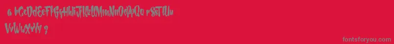 Paunchydemoversion Font – Gray Fonts on Red Background