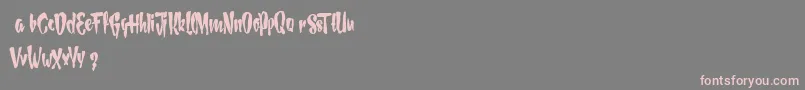 Paunchydemoversion Font – Pink Fonts on Gray Background