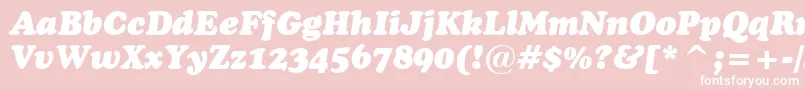 CooperBlackItalicBt Font – White Fonts on Pink Background