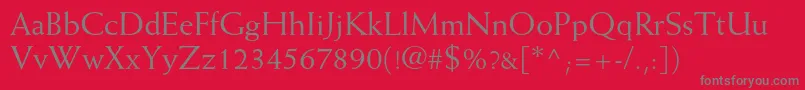 Weissstd Font – Gray Fonts on Red Background