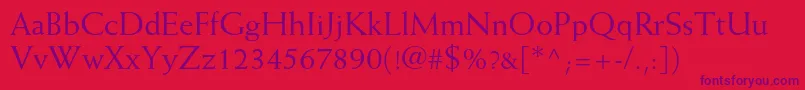 Weissstd Font – Purple Fonts on Red Background