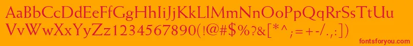 Weissstd Font – Red Fonts on Orange Background