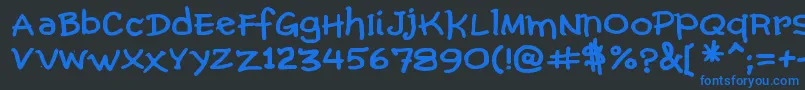 ComicGibiBold Font – Blue Fonts on Black Background