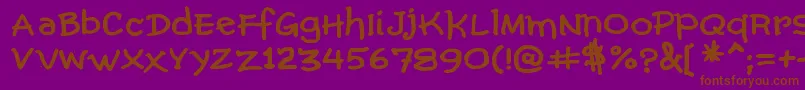 ComicGibiBold Font – Brown Fonts on Purple Background