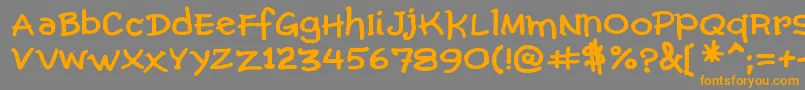 ComicGibiBold Font – Orange Fonts on Gray Background