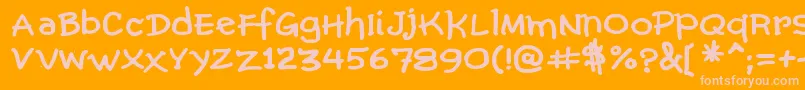 ComicGibiBold Font – Pink Fonts on Orange Background