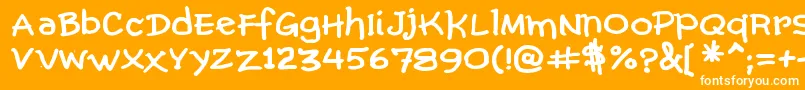 ComicGibiBold Font – White Fonts on Orange Background