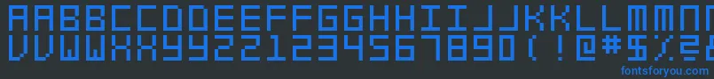 SwfitSlmFw Font – Blue Fonts on Black Background