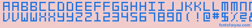 SwfitSlmFw Font – Blue Fonts on Pink Background